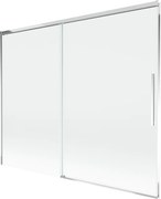Mexen Rox, 2-krídlová posuvná vaňová zástena 190 x 150 cm, 8mm číre sklo, chrómový profil, 8C9-190-001-01-00