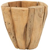 Drevený obal na kvetináč z tíkového dreva Jack S - Ø 30*30 cm