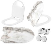 Rea Carlo, WC sedátko z duroplastu, SoftClose, imitácia kameňa-matná láva, REA-C4620