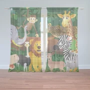 Sablio Záclony Zvieratká: 2ks 150x250cm