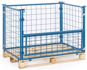 Drôtený paletový nadstavec, sklopná pozdĺžna stena, 1200 x 800 x 800 mm