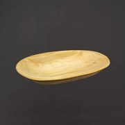 AMADEA Drevený servírovací podnos oválny, masívne drevo, 22 cm