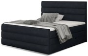 Kontinentálna boxspring posteľ Carmen, čierna 160x200cm (Kronos 07/ Cand 03)