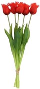 Kytica 7ks tmavo ružových realistických tulipánov Tulips - 31cm