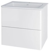 Mereo Mereo, Siena, kúpeľňová skrinka s umývadlom z liateho mramoru 61 cm, MER-CN410M