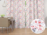 Biante Dekoračný záves Leona LN-126 Červené a žlté lístky 130x140 cm
