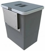 Vstavaný odpadkový kôš na dvierka 18 l, sivá