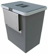 Vstavaný odpadkový kôš na dvierka 18 l, sivá