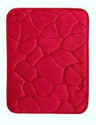 BO-MA, Protišmyková kúpeľňová predložka 3D 0133 Red, 50x40, červená, kúpeľňa