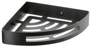 Gedy - Rohová polička do sprchy SMART 21x4,5 cm matná čierna