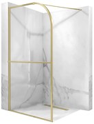 Rea Sky, sprchová zástena Walk-In 100x200 cm, zlatá matná, REA-K4330