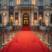 Betap, SUPER CENA: Červený festivalový metrážny koberec Budget, na mieru, šíře 4m, červená, resine, chodba / predsieň