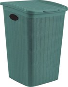 STEFANPLAST Košík na bielizeň 50 l, 38×37×54,5 cm, zeleno-sivý