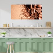 PIPPER. Samolepiaca textilná tapeta - Kávové zrnká