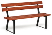 Parková lavička STANDARD s operadlom, 1500 mm, mahagón tmavý