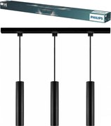 Philips - Závesné svietidlo so závesným lankom do lištového systému EASYLINK 3xGU10/7W/230V 1m čierne