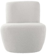 Biele kreslo z textílie buklé Ada – Leitmotiv