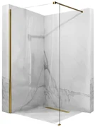 Rea AERO, sprchová zástena WALK IN 90 x 195 cm, číre sklo - zlatý profil, REA-K8442