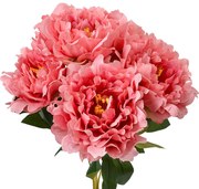 Dekorácia umelá kvetina pivonka s ružovými kvetmi - 18*13*40 cm