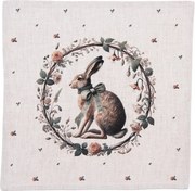 6ks bavlnená servítka so zajacom Natural Linen Easter - 40*40 cm