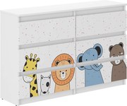 Wooden Toys Detská komoda R-120 MINI ZOO