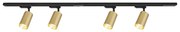 Bodové svietidlo v lištovom systéme PIPE 4xGU10/10W/230V zlatá/čierna