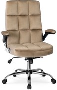 Kancelárske otočné kreslo LONDON zamatové, béžové