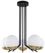 Jupiter 1720 - Luster na tyči SANTA 5xE14/40W/230V mosadz