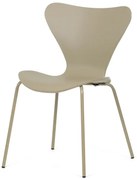 Židle jídelní, cappucino plast, čtyřnohá kovová podnož