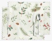 Goldea vianočné prestieranie na stôl teflónové - zimné vetvičky - sada 2ks 30 x 40 cm