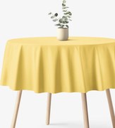 Goldea okrúhly obrus 100% bavlnené plátno - žltý Ø 100 cm