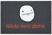Rohožka Nikto nie je doma 40x60 cm, 40x60, šedá, Mercury Flooring
