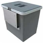 Vstavaný odpadkový kôš na dvierka 15 l, sivá