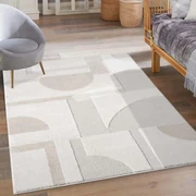 Dekorstudio Moderný koberec LOUNGE 9992 - krémový Rozmer koberca: 80x150cm