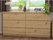 Široká komoda Carlos, dub artisan, 150 cm%