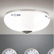 Orion DL 7-673 - Stropné svietidlo LANDHAUS 2xE27/60W/230V pr. 28 cm matný chróm/biela