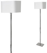 Stojacia lampa Napoli, 1x biele textilné tienidlo, ch
