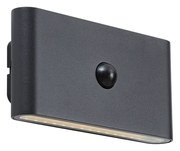 Nástenné svietidlo čierne 4-krokový senzor magnetické vrátane LED nabíjateľné - Batt