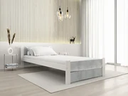 Posteľ IKAROS DOUBLE 90 x 200 cm, betón/biela Rošt: Bez roštu, Matrac: Bez matraca