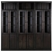 Hnedá vitrína z borovicového dreva 518x223 cm Anita – Støraa