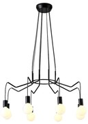 Luster na lanku BASSO 8xE27/40W/230V čierna