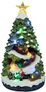 Vianočná scénka s osvetlením a melódiou – stromček BestBerg BBXS-323 / 22,2 x 21 x 38,3 cm