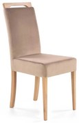 Jedálenská stolička Clarion II, béžová / dub medový