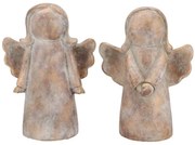 2ks zlatá antik cementová dekorácia anjel - 13*9*17 cm