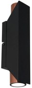 Nástenné svietidlo WALL 2xGU10/8W/230V čierna/medená