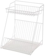 ALTOM 2. akosť - Dvojposchodový odkvapkávač, stojan na riad, až 14 tanierov, biely