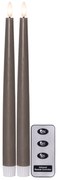 STAR TRADING LED sviečka Flamme Slim Mole 28 cm – sada 2 ks + diaľkový ovládač