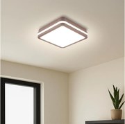 Brilagi -LED Vonkajšie stropné svietidlo BENE LED/18W/230V 21,5x21,5 cm hnedá IP54