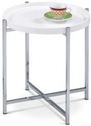 Odkladací stolík Autronic 50x50 cm biely drevo mat 80135-12 WT
