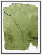 Ručne maľovaný obraz na plátne Green Layer